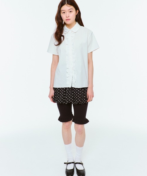 FEKETE ブラウス フリルラウンドカラーシャツ FEKETE ブラウス シャツ frill round collar blouse / フリル