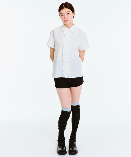 FEKETE ブラウス フリルラウンドカラーシャツ FEKETE ブラウス シャツ frill round collar blouse / フリル
