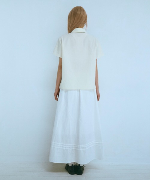 ROUND COLLAR FRILL SHIRT / ラウンドカラーフリルシャツ