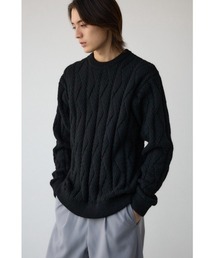 AZUL by moussy | ダイアゴナルニット(ニット/セーター)