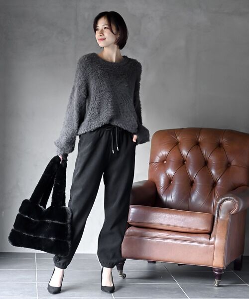 rps(アールピーエス)の「カットコールジョガーパンツ(その他パンツ・レディース・ブラック/ベージュ・フリー)」の3枚目の写真