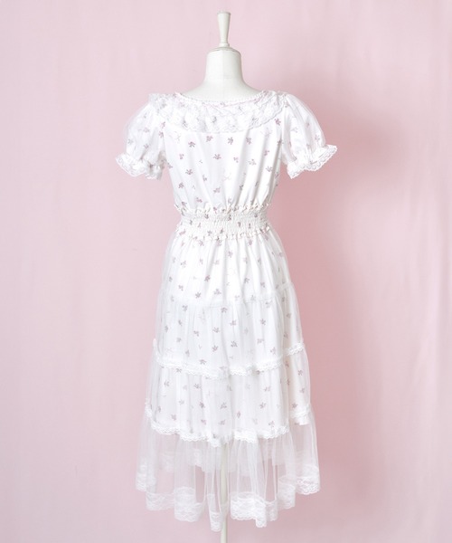 Fairy tale rose tulle veill ワンピース（ワンピース）｜mellfy