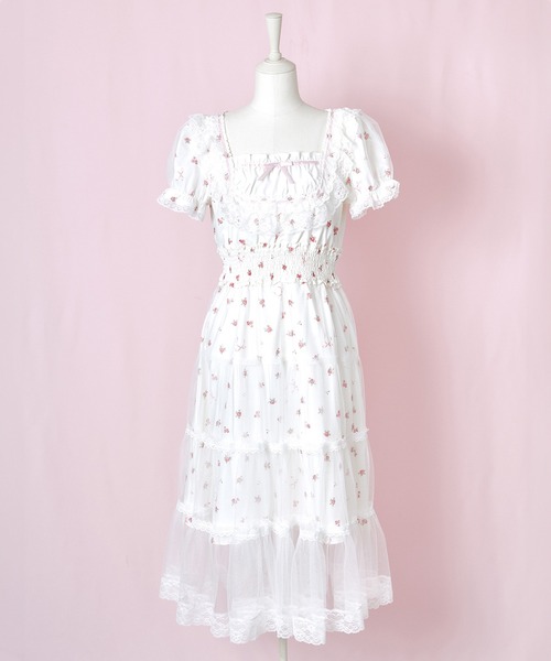 mellfy memory(メルフィーメモリー)の「Fairy tale rose tulle veill ワンピース(ワンピース・レディース・レッド/ピンク・M/S)」の12枚目の写真