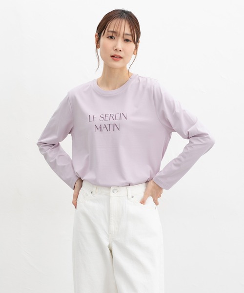 Honeys(ハニーズ)の「ロゴプリントTシャツ(Tシャツ/カットソー・レディース・イエロー/ラベンダー/杢グレー/ホワイト/ブラック・LL/L/S/M)」の4枚目の写真
