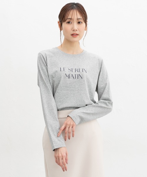 Honeys(ハニーズ)の「ロゴプリントTシャツ(Tシャツ/カットソー・レディース・イエロー/ラベンダー/杢グレー/ホワイト/ブラック・LL/L/S/M)」の1枚目の写真