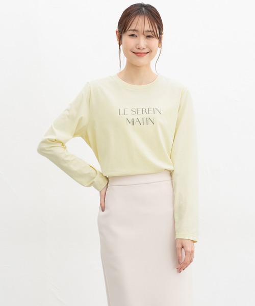 Honeys(ハニーズ)の「ロゴプリントTシャツ(Tシャツ/カットソー・レディース・イエロー/ラベンダー/杢グレー/ホワイト/ブラック・LL/L/S/M)」の17枚目の写真