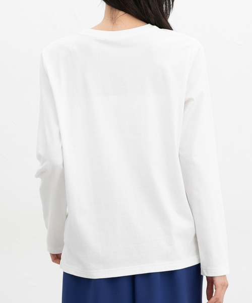 Honeys(ハニーズ)の「ロゴプリントTシャツ(Tシャツ/カットソー・レディース・イエロー/ラベンダー/杢グレー/ホワイト/ブラック・LL/L/S/M)」の6枚目の写真