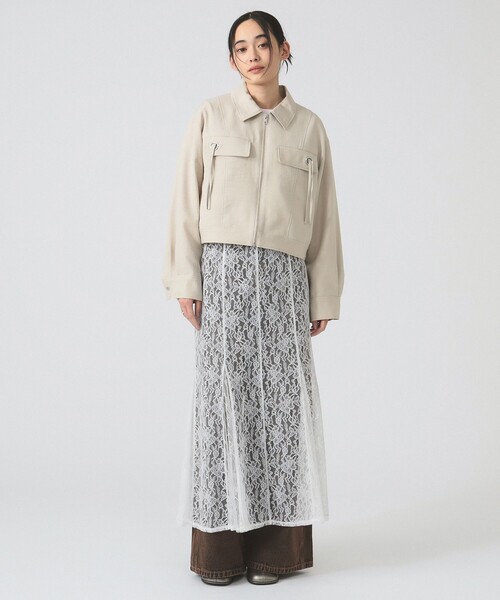 Ray BEAMS（レイビームス）の「レース 2way マーメイド スカート [手洗い可]（スカート・レディース・ホワイト/ブラック・1/0）」の11枚目の写真