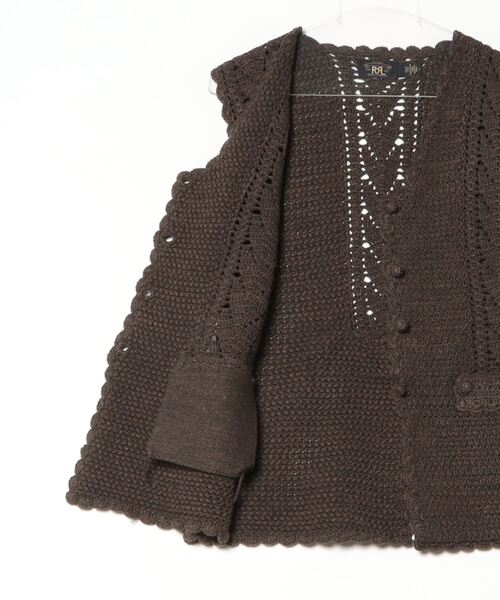 RRL（ダブル アール エル）の「クロシェパネルド ニット コットン