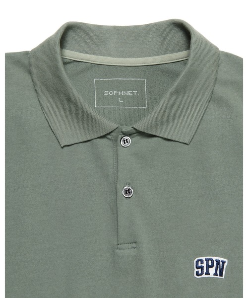 SOPHNET.(ソフネット)の「SPN WAPPEN OVERSIZED POLO(ポロシャツ・メンズ・ブラック/カーキ/ホワイト・SMALL/MEDIUM/LARGE/X-LARGE)」の9枚目の写真