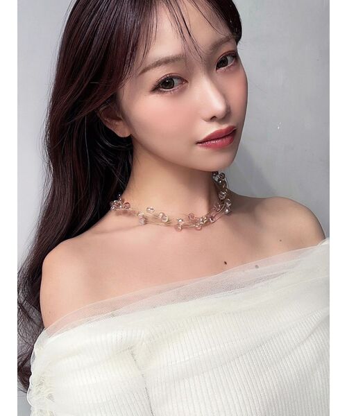 RESEXXY（リゼクシー）の「多連シャイニークリアネックレス（ネックレス・レディース・ピンク/クリア・FREE）」の4枚目の写真