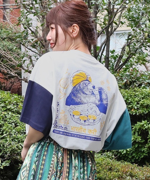 インドカリーベアTシャツ【ユニセックス】（Tシャツ/カットソー