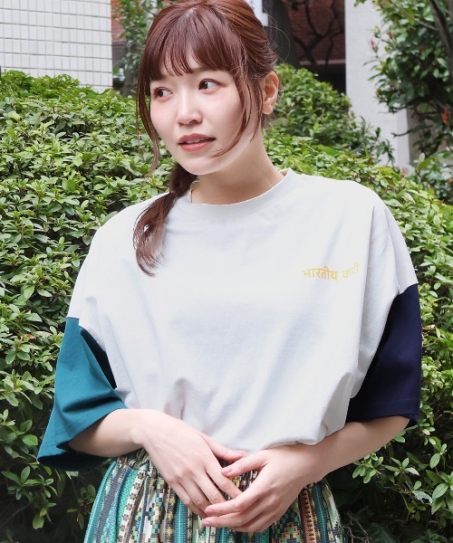 チチカカ(チチカカ)の「インドカリーベアTシャツ【ユニセックス】(Tシャツ/カットソー・レディース・ブラック/マルチ・FREE)」の6枚目の写真