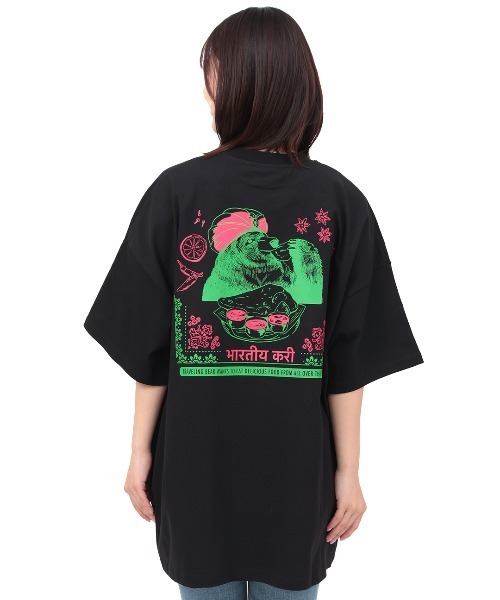 チチカカ(チチカカ)の「インドカリーベアTシャツ【ユニセックス】(Tシャツ/カットソー・レディース・ブラック/マルチ・FREE)」の13枚目の写真