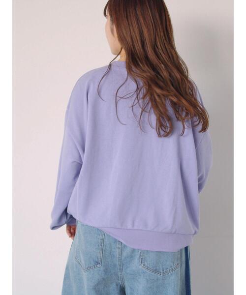 ehka sopo（エヘカソポ）の「花ワッペンスウェット（スウェット・レディース・ミント/オフホワイト/ブルー/グレー・F）」の12枚目の写真