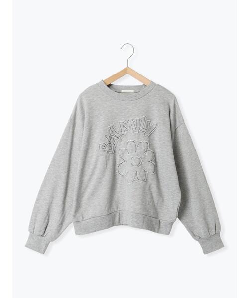 ehka sopo（エヘカソポ）の「花ワッペンスウェット（スウェット・レディース・ミント/オフホワイト/ブルー/グレー・F）」の20枚目の写真