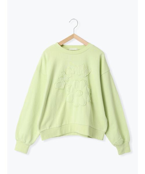 ehka sopo（エヘカソポ）の「花ワッペンスウェット（スウェット・レディース・ミント/オフホワイト/ブルー/グレー・F）」の21枚目の写真