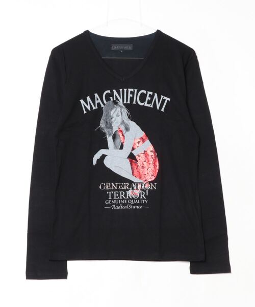INNOCENT(イノセント)の「『in the attic』箔プリント/ラインストーンデザインT(Tシャツ/カットソー・メンズ・ブラック/ホワイト・X-LARGE/MEDIUM/LARGE)」の2枚目の写真