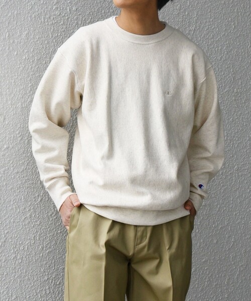 Champion(チャンピオン)の「【SHIPS any別注】Champion: リバースウィーブ(R) STANDARD スウェット◇(スウェット・メンズ・グレー/ナチュラル・SMALL/MEDIUM/LARGE/X-LARGE)」の5枚目の写真