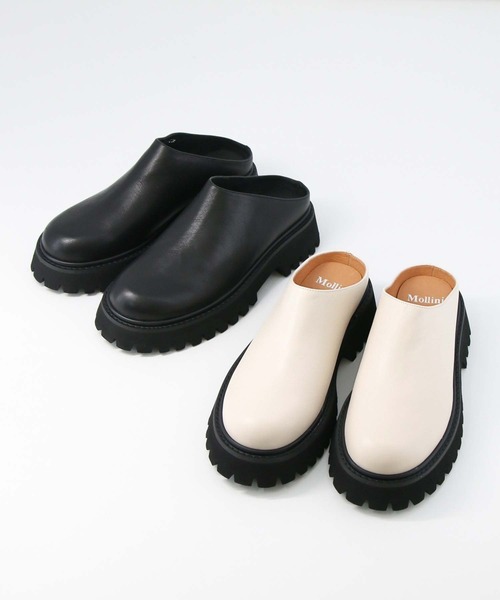 Mollini(モリーニ)の「レザースリッポン(スリッポン・レディース・アイボリー/ブラック・38/36/37)」の10枚目の写真