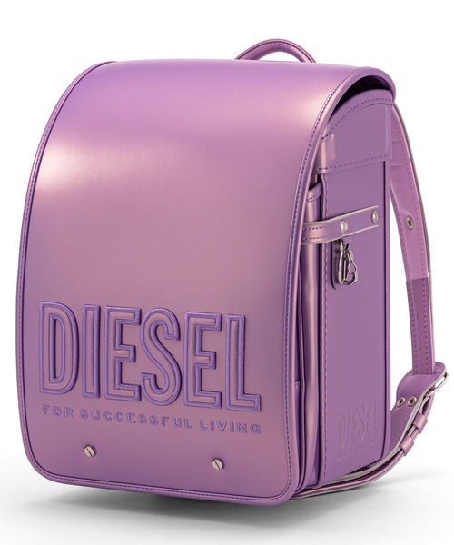 DIESEL ディーゼル ショルダーバッグ パープル ターンロック レザー 