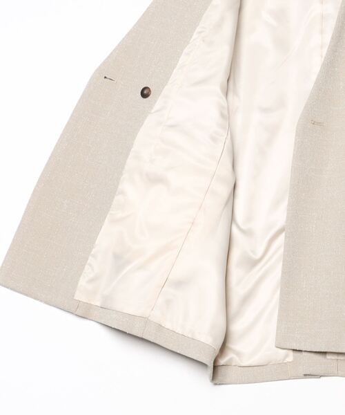 CREOLME)COLLARLESS DOUBLE JACKET（ノーカラージャケット