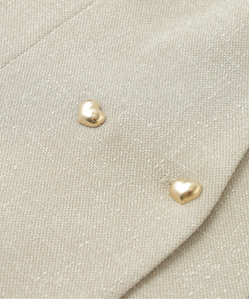 ROSE BUD（ローズバッド）の「(CREOLME)COLLARLESS DOUBLE JACKET（ノーカラージャケット・レディース・ブラック/ベージュ・S/M）」の19枚目の写真