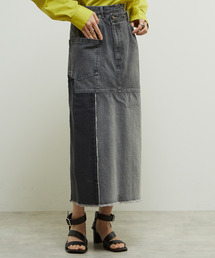 SOFFITTO（ソフィット）の「濃淡カラーミディー丈デニムスカート（デニムスカート）」