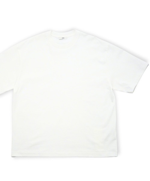 ATON(エイトン)の「【ATON】 12/- AIR SPINNING LOOSE FIT T-SHIRT(Tシャツ/カットソー・メンズ・ブラック/ホワイト・4)」の3枚目の写真
