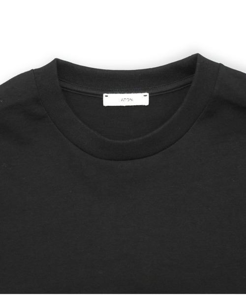 ATON(エイトン)の「【ATON】 12/- AIR SPINNING LOOSE FIT T-SHIRT(Tシャツ/カットソー・メンズ・ブラック/ホワイト・4)」の7枚目の写真