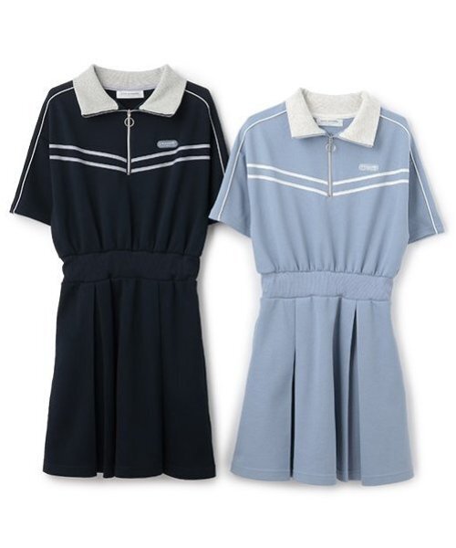pom ponette junior(ポンポネットジュニア)の「ハーフZIPカットワンピース(ワンピース・キッズ・ネイビー/ブルー・M:150cm/L:160cm/S:140cm/LL(165cm))」の5枚目の写真