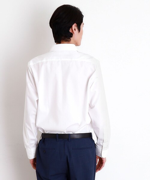 THE SHOP TK （ザ ショップ ティーケー ）の「ドレスへリンボンシャツ（ビジネスシャツ・メンズ・サックスブルー/オフホワイト/パープル・01/02/03/04）」の21枚目の写真