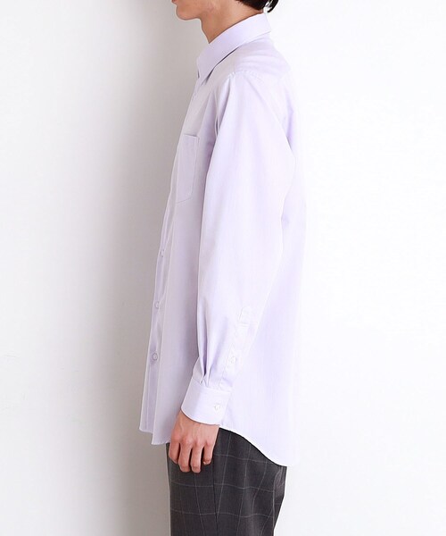 THE SHOP TK （ザ ショップ ティーケー ）の「ドレスへリンボンシャツ（ビジネスシャツ・メンズ・サックスブルー/オフホワイト/パープル・01/02/03/04）」の12枚目の写真