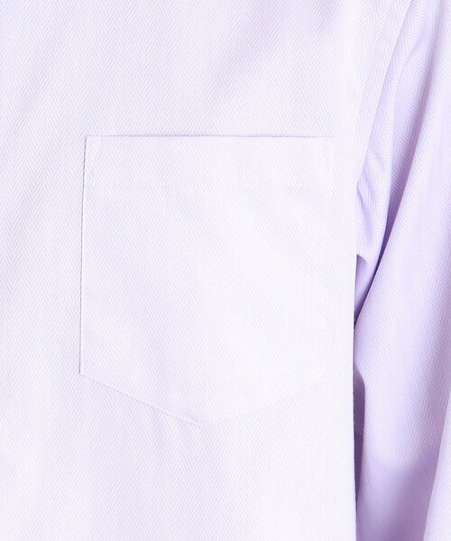 THE SHOP TK （ザ ショップ ティーケー ）の「ドレスへリンボンシャツ（ビジネスシャツ・メンズ・サックスブルー/オフホワイト/パープル・01/02/03/04）」の7枚目の写真