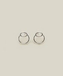 〈LOINE〉金属アレルギー対応 / ステンレス / ダブル ラウンド ピアス