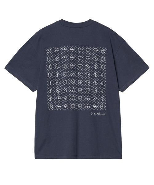 Carhartt WIP（カーハートダブリューアイピー）の「Carhartt WIP/カーハートダブリューアイピー 半袖Tシャツ バックプリント S/S FUROSHIKIT-SHIRT I034655（Tシャツ/カットソー・メンズ・ホワイト/ダークブルー/ブラック・XL/L/M）」の3枚目の写真