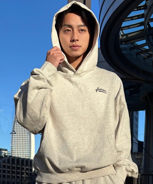 Glanss(グランス)の「Glanss logo sweat parker(パーカー・メンズ・ネイビー/グレー・MEDIUM/LARGE)」の1枚目の写真
