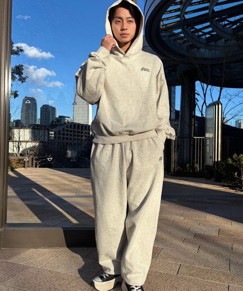Glanss(グランス)の「Glanss logo sweat parker(パーカー・メンズ・ネイビー/グレー・MEDIUM/LARGE)」の9枚目の写真