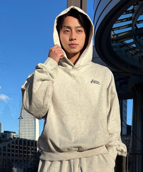Glanss(グランス)の「Glanss logo sweat parker(パーカー・メンズ・ネイビー/グレー・MEDIUM/LARGE)」の12枚目の写真