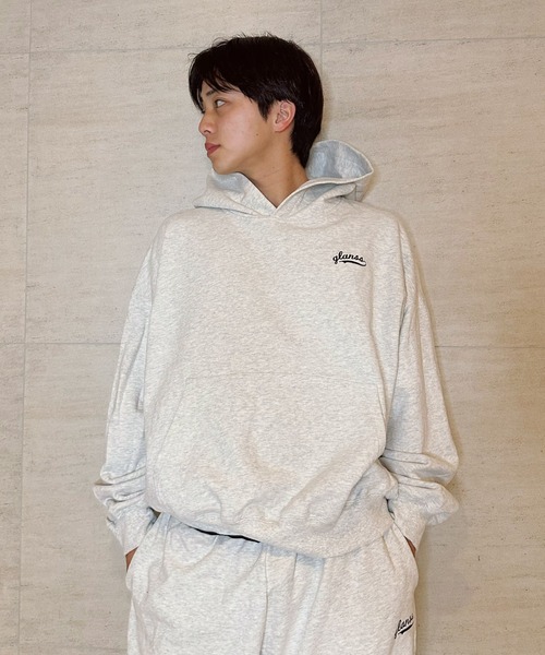 Glanss(グランス)の「Glanss logo sweat parker(パーカー・メンズ・ネイビー/グレー・MEDIUM/LARGE)」の5枚目の写真