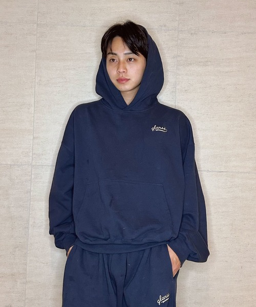 Glanss(グランス)の「Glanss logo sweat parker(パーカー・メンズ・ネイビー/グレー・MEDIUM/LARGE)」の21枚目の写真