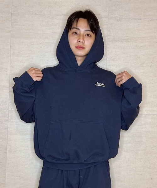 Glanss(グランス)の「Glanss logo sweat parker(パーカー・メンズ・ネイビー/グレー・MEDIUM/LARGE)」の19枚目の写真