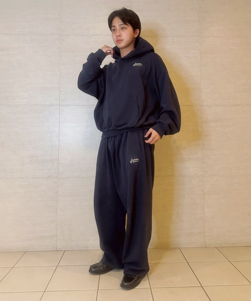 Glanss(グランス)の「Glanss logo sweat parker(パーカー・メンズ・ネイビー/グレー・MEDIUM/LARGE)」の18枚目の写真