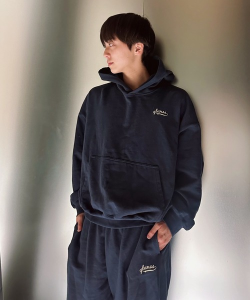 Glanss(グランス)の「Glanss logo sweat parker(パーカー・メンズ・ネイビー/グレー・MEDIUM/LARGE)」の15枚目の写真