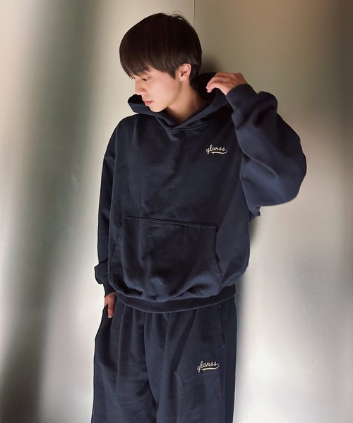 Glanss(グランス)の「Glanss logo sweat parker(パーカー・メンズ・ネイビー/グレー・MEDIUM/LARGE)」の14枚目の写真