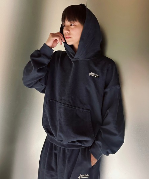 Glanss(グランス)の「Glanss logo sweat parker(パーカー・メンズ・ネイビー/グレー・MEDIUM/LARGE)」の13枚目の写真