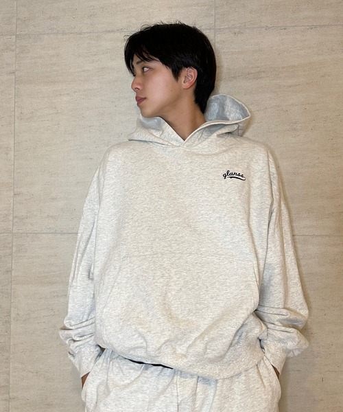 Glanss(グランス)の「Glanss logo sweat parker(パーカー・メンズ・ネイビー/グレー・MEDIUM/LARGE)」の7枚目の写真