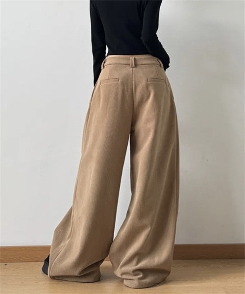 Dream garden(ドリームガーデン)の「タック使いワイドシルエットロングパンツ(その他パンツ・レディース・ブラック/カーキ・L/3XL/M/XL/2XL/S)」の12枚目の写真