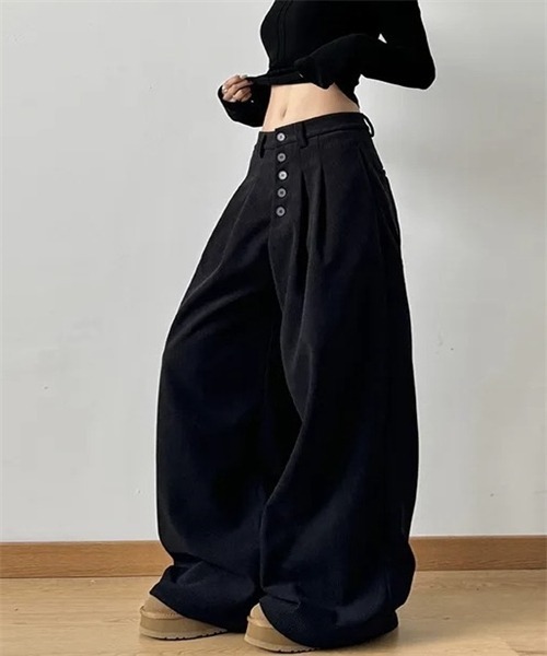 Dream garden(ドリームガーデン)の「タック使いワイドシルエットロングパンツ(その他パンツ・レディース・ブラック/カーキ・L/3XL/M/XL/2XL/S)」の7枚目の写真