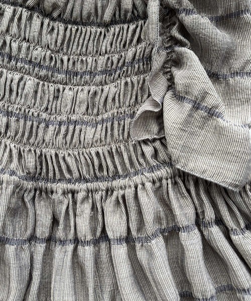 セール】フリルシャーリングシアーブラウス（シャツ/ブラウス